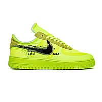 Мужские кроссовки Nike Air Force x Off White 1 Low Green