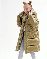 Детская удлиненная зимняя куртка пуховик X-Woyz 8365 размеры 134- 164