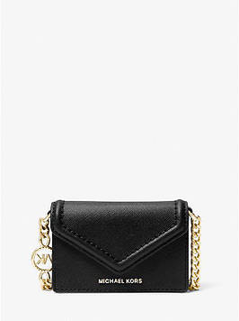 ЖІноча шкіряна сумка Michael Kors Jet Set Small Saffiano Leather Envelope Crossbody Bag (чорна) ОРИГІНАЛ
