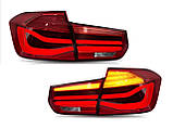 Задні LED-ліхтарі BMW 3 series F30 2012-2018 червоні, 4 шт., фото 4