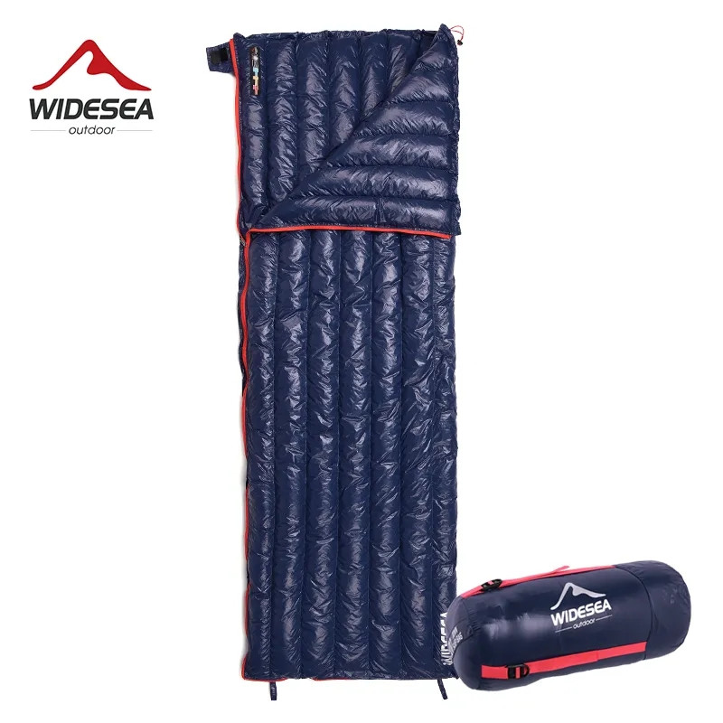 Спальник надлегкий пуховий Widesea. Синій. Вага: 600г