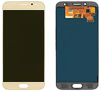 Дисплей Samsung SM J730 J7 2017 модуль у зборі, золотий (TFT) оригінал