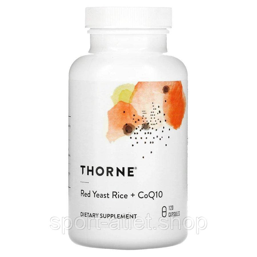 Червоний дріжджовий рис Thorne Red Yeast Rice + CoQ10, 120 капсул для підтримки рівня холестерину, фото 1