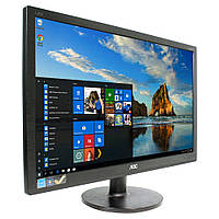 Монитор 22" FullHD 1920*1080 TN AOC E2260Swda LED VGA DVI MM чёрный бу с кабелями A