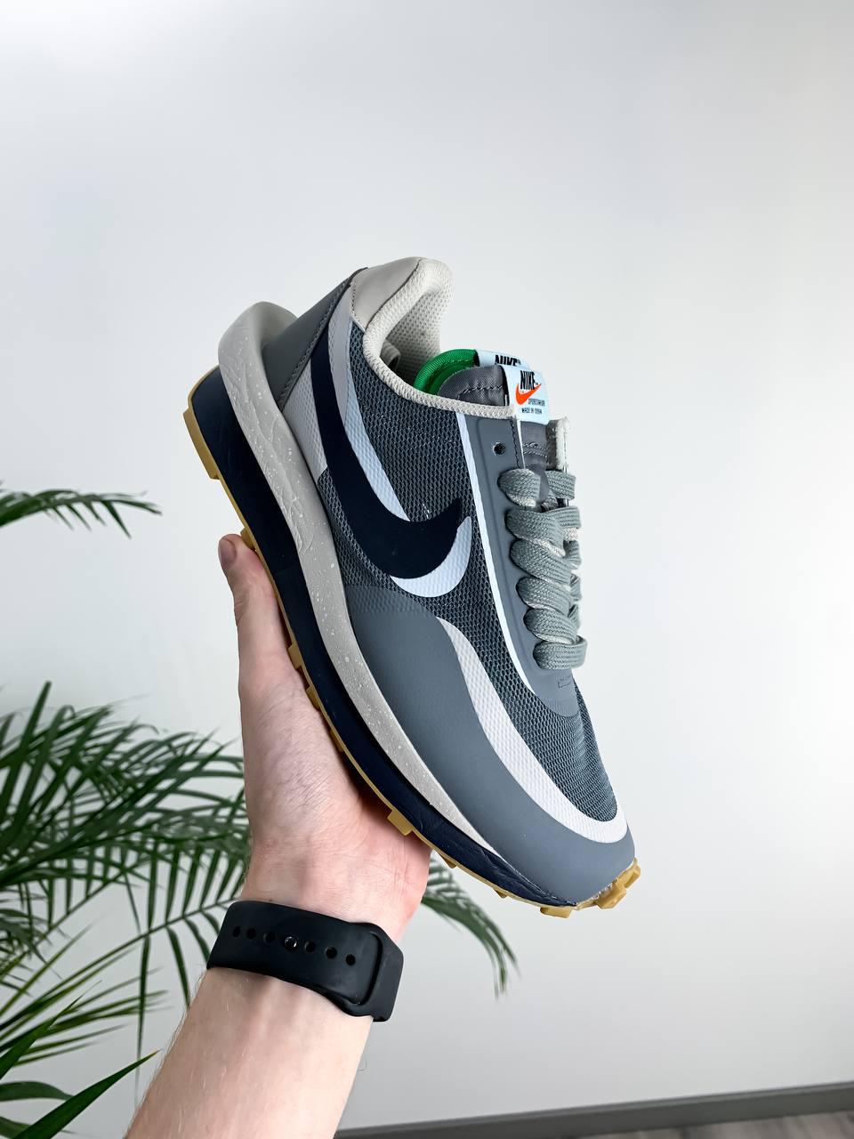 Кросівки чоловічі сірі Nike Sacai Waffle Grey Blue (12827)