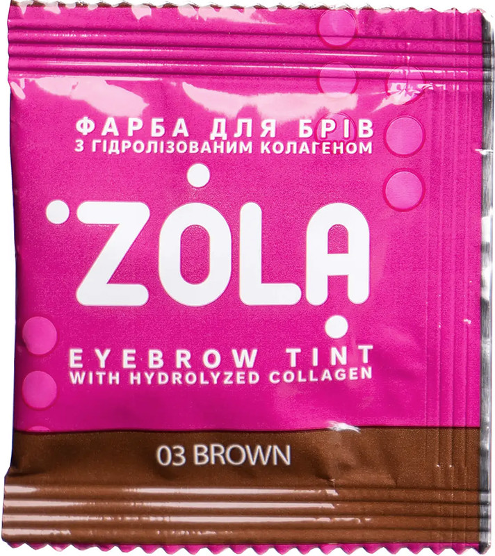 Фарба для брів у саше з окислювачем 03 Brown Zola, 2х5 мл