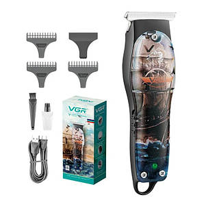 Професійний тример для стрижки волосся та бороди VGR V-953 з насадками - Догляд за тілом