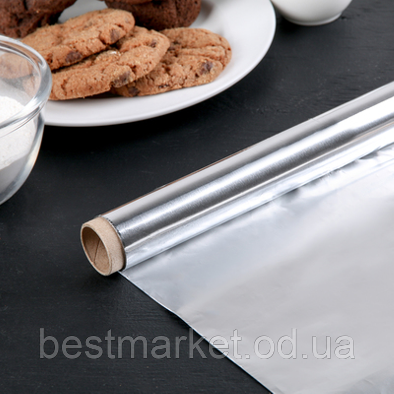 Фольга Алюмінієва Харчова в Рулоні з Шириною 42 см Месжі в Асортименті
