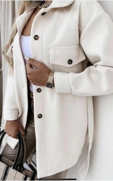 Пальто-сорочка жіноче кашемір коротка оверсайз по 70 розмір