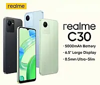 Смартфон Realme С30 6.5" 4/64gb 5000mAh телефон 2sim+tf быстрая зарядк