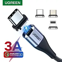 Кабель UGREEN ED023 магнитный быстрая зарядка смартфон ноутбук планшет iphone MacBook pro air ipad Mi galaxy