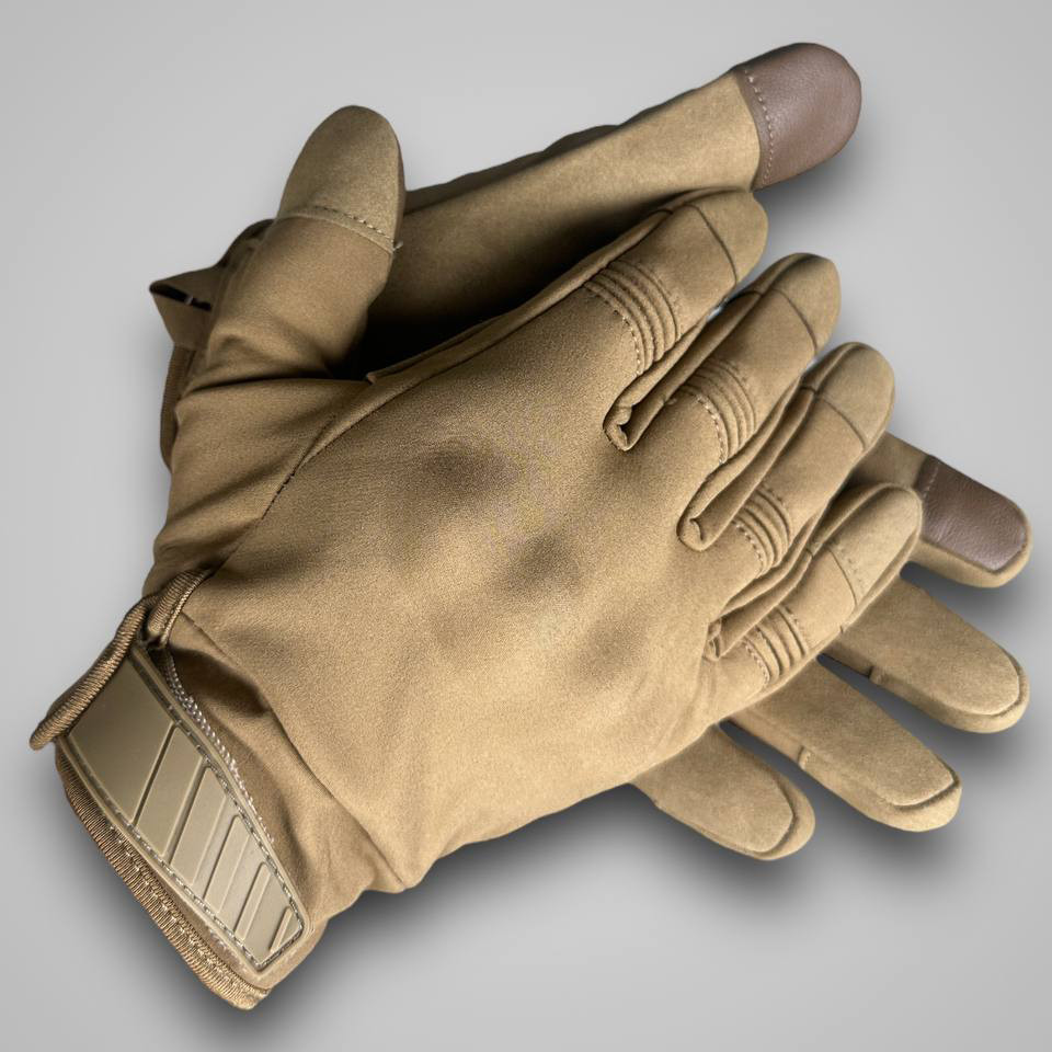 🔥 Рукавички полнопалые "Tactical" (койот) тактичні, військові, ЗСУ, НГУ, фото 1