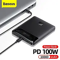 Повербанк 100W Baseus Blade 20000 power bank зарядка MacBook Pro Air