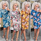 Красива жіноча сукня-міді квітковий принт "Ребекка" розмір 42-46, фото 2