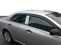 Ветровики (дефлекторы окон) (4 шт, HIC) для Toyota Corolla 2007-2013 гг