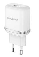 Сетевое зарядное устройство BOROFONE BA36A High speed single port QC3.0 charger set(Type-C), цвет белый