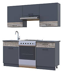 Кухня "Лея" 1,8 метра, Графіт/Клондайк