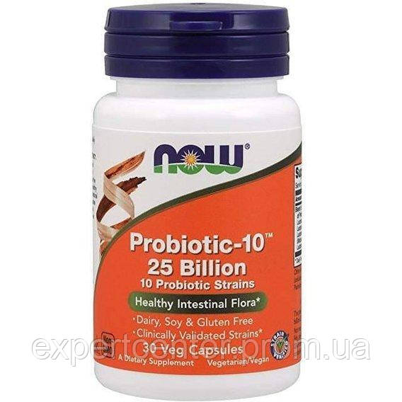 Пробиотик NOW Foods Probiotic-10 25 Billion 30 Veg Caps EC, Код ...