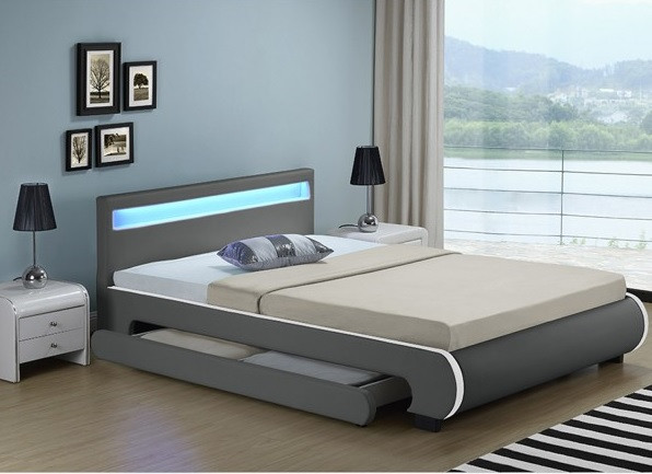 Ліжко BILBAO з екошкіри 140х200 см. з пультом