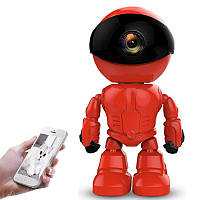 Поворотная камера wifi - робот Zilnk R004, 1.3 Мп, 960P, P2P, Onvif, красная AllInOne
