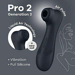 Вакуумний кліторальний стимулятор Satisfyer Pro 2 Generation 3 with Liquid Air Dark Grey