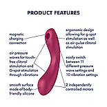 Вакуумний стимулятор із вібрацією Satisfyer Curvy Trinity 1 Red, фото 4