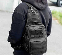 Мужская нагрудная сумка- слинг многофункциональная через плечо CORDON однолямочный рюкзак с MOLLE