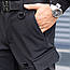 Костюм чоловічий soft shell демісезонний на флісі куртка штани зимовий комплект Static чорно-сірий, фото 3
