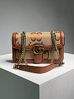 Сумка Gucci GG Large Marmont Brown Textile