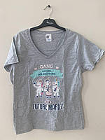 Женская хлопковая футболка 90% хлопок / 10% полиестер Размер L с принтом Port&Company