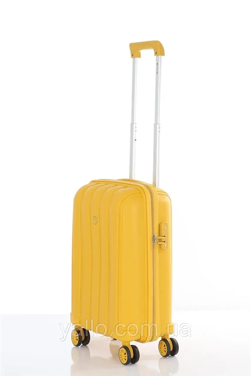 Мала валіза для ручної поклажі з поліпропілену  MCS V305 S YELLOW., фото 1