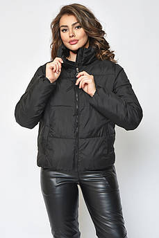 Куртка жіноча демісезонна чорного кольору розмір 46                                                  163327M