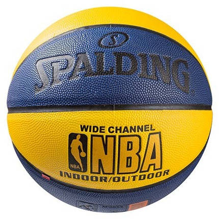 М'яч баскетбольний Spalding №7 PU жовто-синій, фото 2