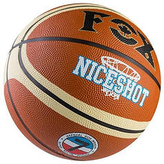 М'яч баскетбольний FOX NiceShot, помаранчевий зі смугою