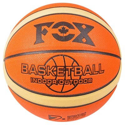 М'яч баскетбольний FOX-12 PU помаранчевий зі смугою, фото 2