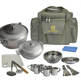 Набір для пікніка (посуд на 6 персон та сумка-холодильник) Acropolis СДП-1, Термосумка з посудом для туризму