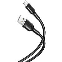 Кабель XO NB212 Type-C - USB 1м (2.1А) для зарядки і передачі даних Black