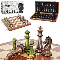 Настольная игра Шахматы XQ12121 металлические фигурки, игровое поле 39х39см