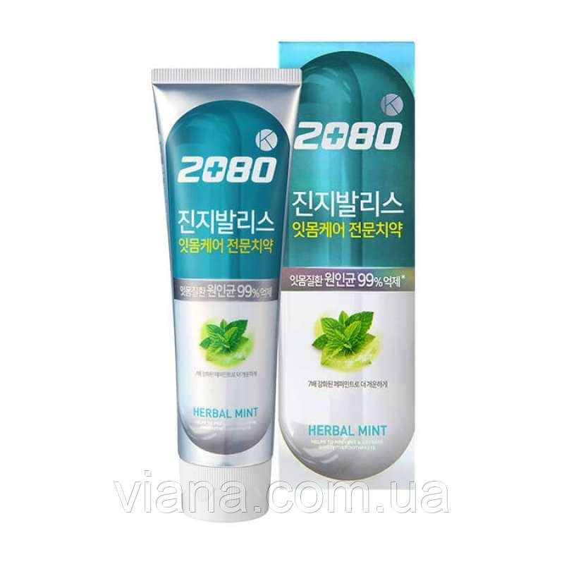 Зубна паста для догляду за яснами Dental Clinic 2080 Gingivalis Herbal Mint 125 грам, фото 1