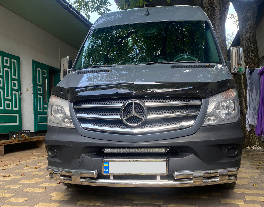 Передня нижня дуга Shark для Mercedes Sprinter W906 (2006-2018) Нержавіюча сталь, фото 1