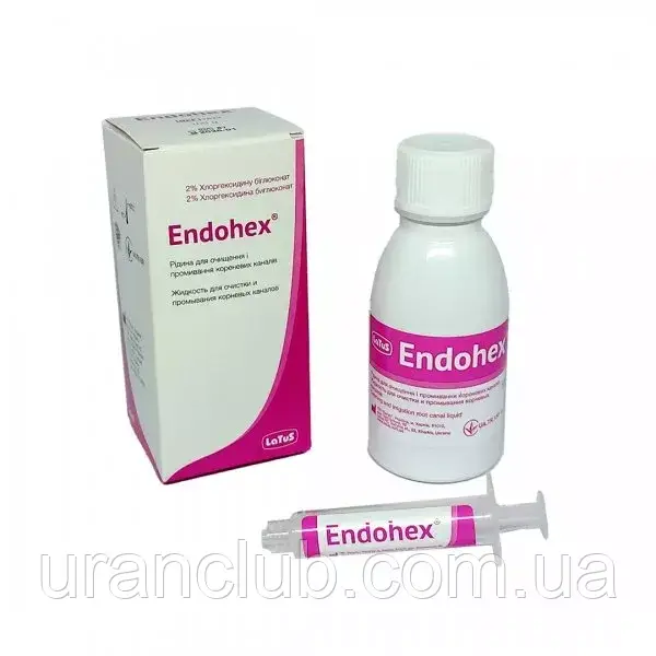 Рідина для дезінфекції кореневих каналів Endohex (Эндогекс) 2%, 100 мл