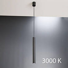 Люстра-підвіс на кабелі 1 патрон 1.5Вт LED метал чорний 150 см