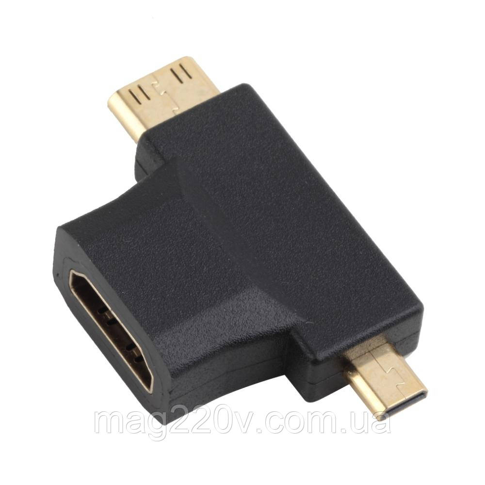 Перехідник 3 в 1 HDMI/mini HDMI/ micro HDMI