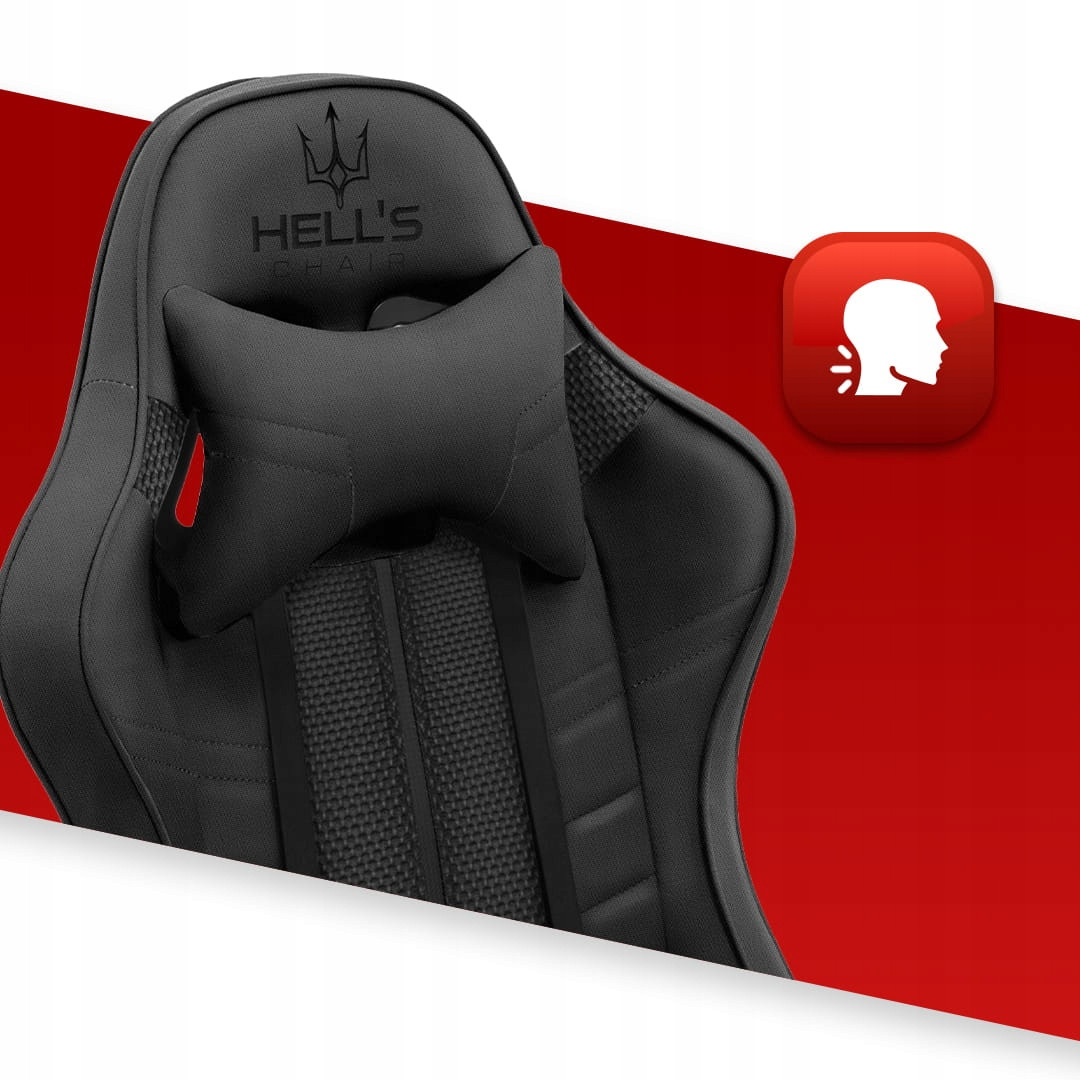 Игровое кресло Hell's Chair HC-1004 чёрное - фото 5 - id-p1938176485