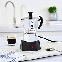 Гейзерная электрокофеварка Bialetti Moka Elettrika на 2 порции для кофе, Кофеварка гейзерная электрическая