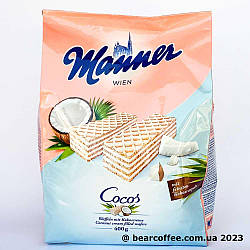 Вафлі з кокосовим кремом вегетаріанські без яєць Manner Wien original Cocos 400 г Австрія