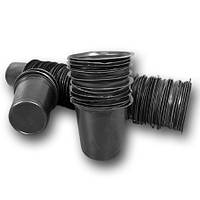 Пластикові стакани для розсади без отвору розмір (Ø 80 h 65) об'єм 180 мл 100 шт/уп.