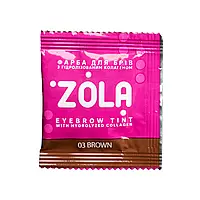ZOLA Фарба для брів в саше з колагеном Eyebrow Tint With Collagen 03 Brown 5ml