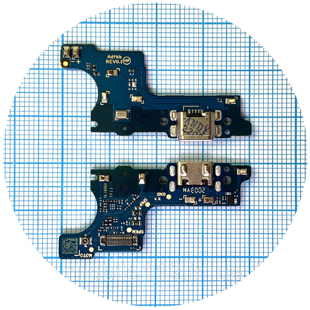 Шлейф Samsung Galaxy A01 A015F з роз'ємом зарядки та мікрофоном Оригінал Китай - нижня плата, фото 1
