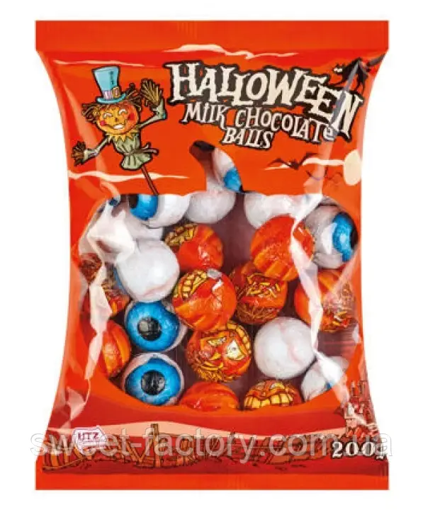 Шоколадні очі Halloween Milk Chocolate Balls 200g продаж, ціна у